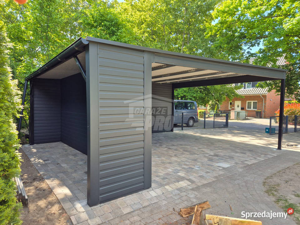Wiata samochodowa CarPort 6x6 rynna dach spad w Jarocin