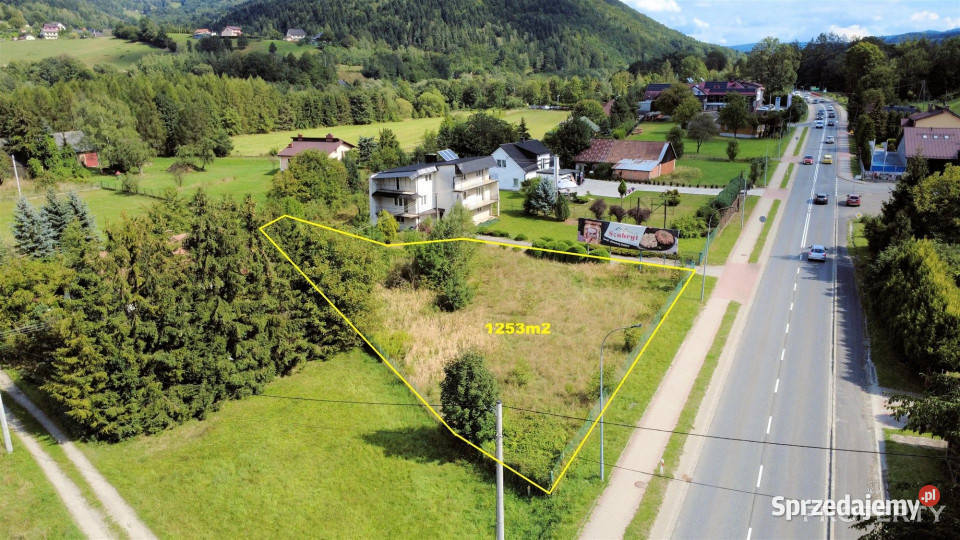 sprzedaży działki Nawojowa 1200m2 handlowo-usługowa małopolskie