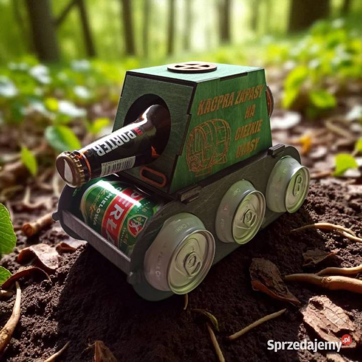 Drewniany Czołg na Piwo z Grawerem Prezent Taty Warszawa sprzedam