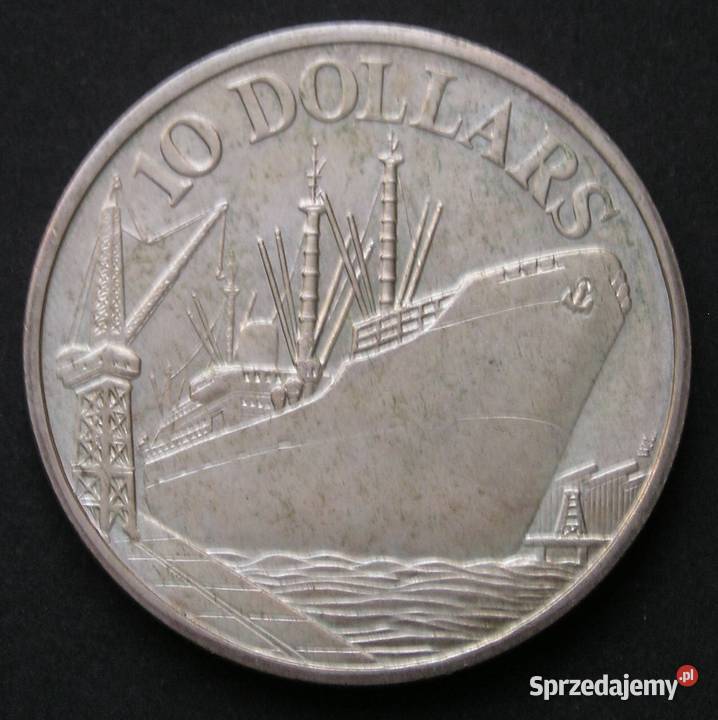 Singapur 10 dolarów 1975 10 rocznica stan 12 Łódź sprzedam