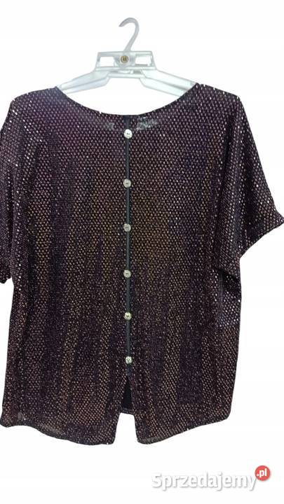 BLUZKA IMPREZOWA wieczorowa z cekinami 48 biust Wieluń