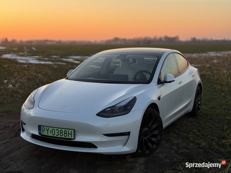 Tesla Model 3 Performance Gwarancja 2029 Poznań sprzedam