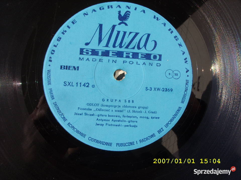 Winyl LP Rock SBB ODLOT Muza SX 1142 dolnośląskie Wołów sprzedam
