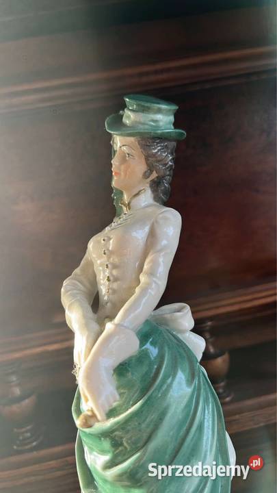 CAPODIMONTE Figurka Spacer Damy z chartem Borzoi pomorskie Gdańsk
