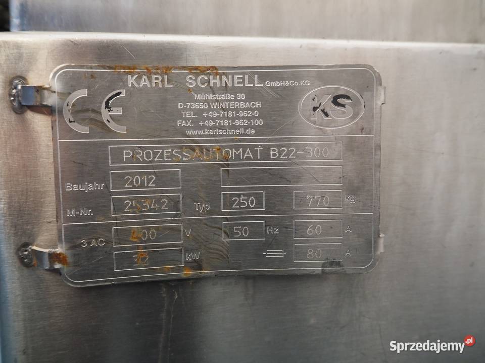 Karl Schnell B22300 Emulsyfikator Homogenizator Biznes i Przemysł Krotoszyn