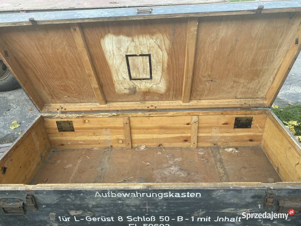 Niemiecka skrzynia na amunicję z czasów II wś Lubin sprzedam