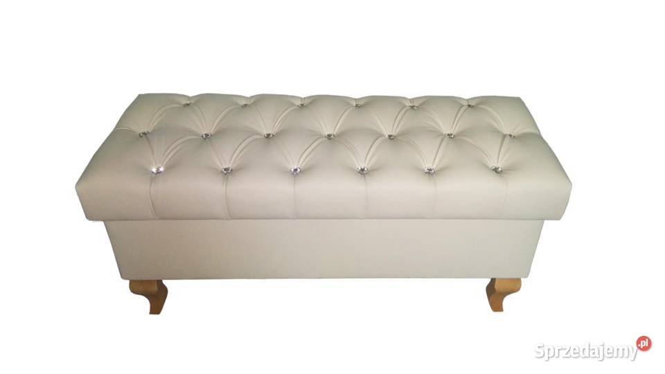 Szara elegancka pikowana Pufa kufer glamour Łódź