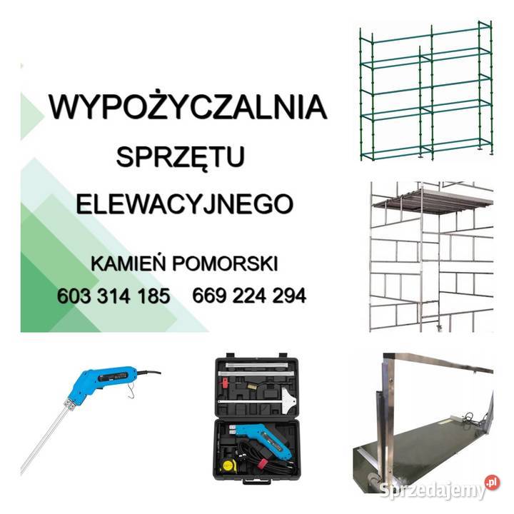Rusztowanie Maszyna do cięcia styropianu Nóż do Wykonanie elewacji Kamień Pomorski usługi budowlane