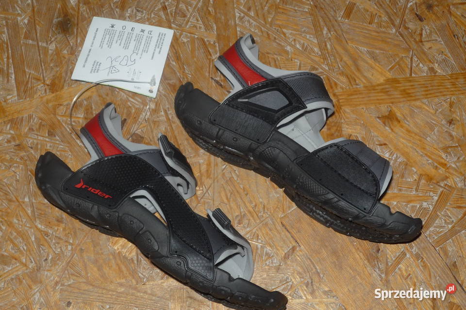Oryginalne sandałki RIDER 36 czarnyszaryczerwony Zielonka