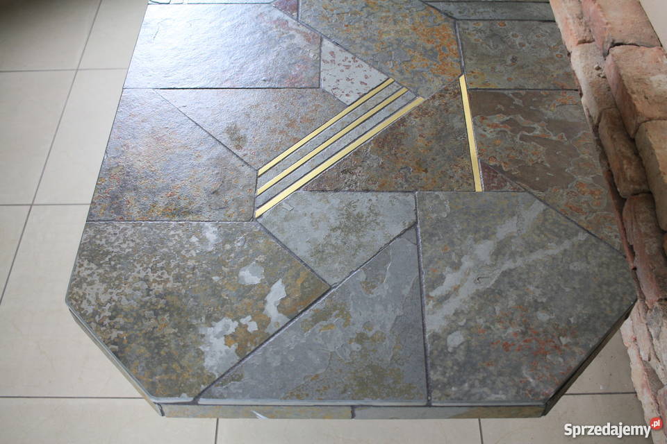 Piękna ława kamienna nietypowa i stylowa 80.5cm Stoły, krzesła, biurka Pszczyna