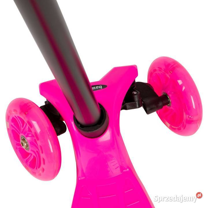 Różowa balansowa hulajnoga składana trójkołowa wielkopolskie Poznań