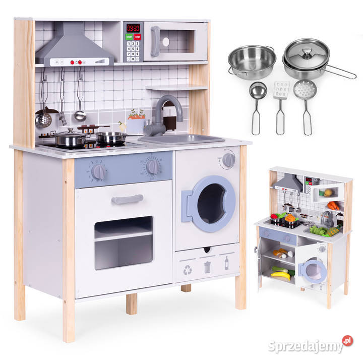 Drewniana kuchnia dzieci dźwięki LED piekarnik Smogorzów