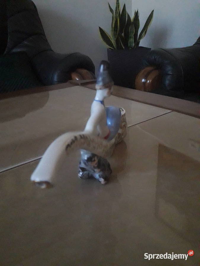 Porcelanowa figurkafajka Vakula i diabeł Kijów Janów Lubelski