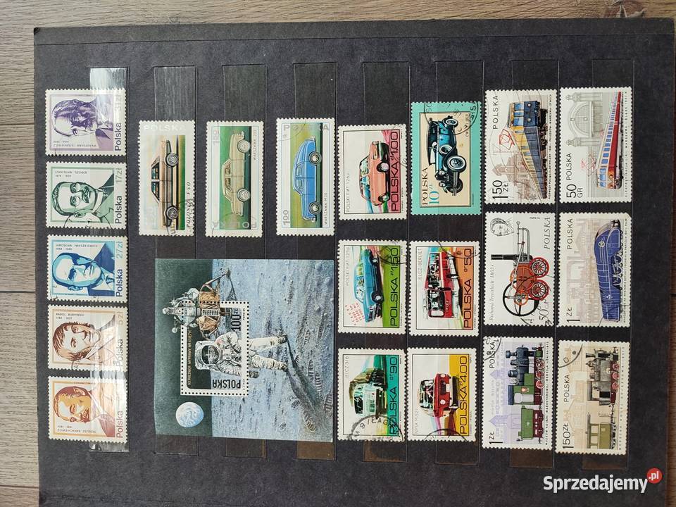 Klaser z znaczkami duży zestaw Poraj