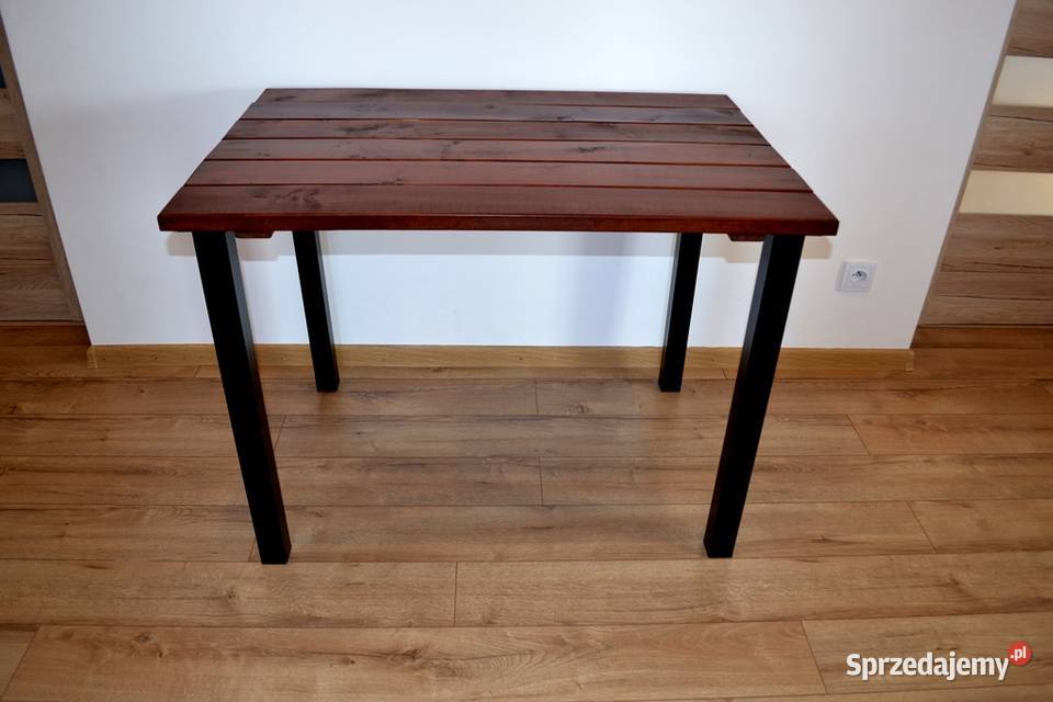 Stół ogrodowy drewniany pokojowy wewnętrzny 100cm Zalesie