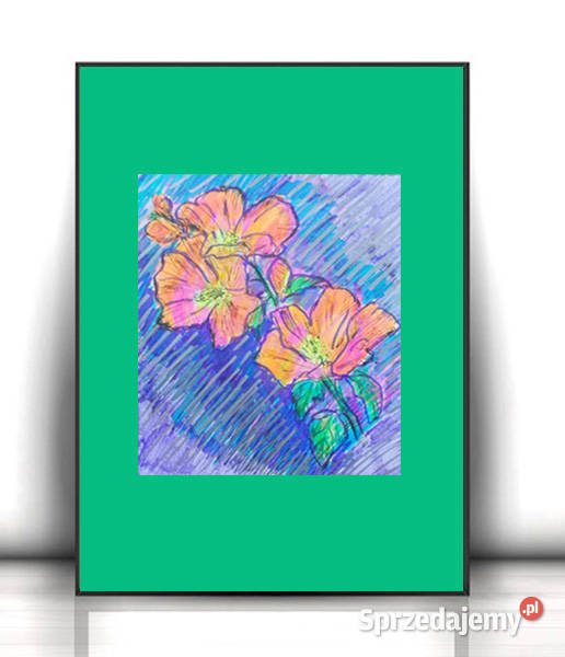 obrazek z kwiatkami kwiaty plakat 30x0 boho Białystok