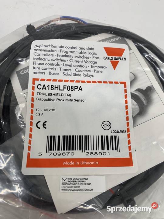 Carlo Gavazzi CA18HLF08PA Czujnik zbliżeniowy mazowieckie Warszawa
