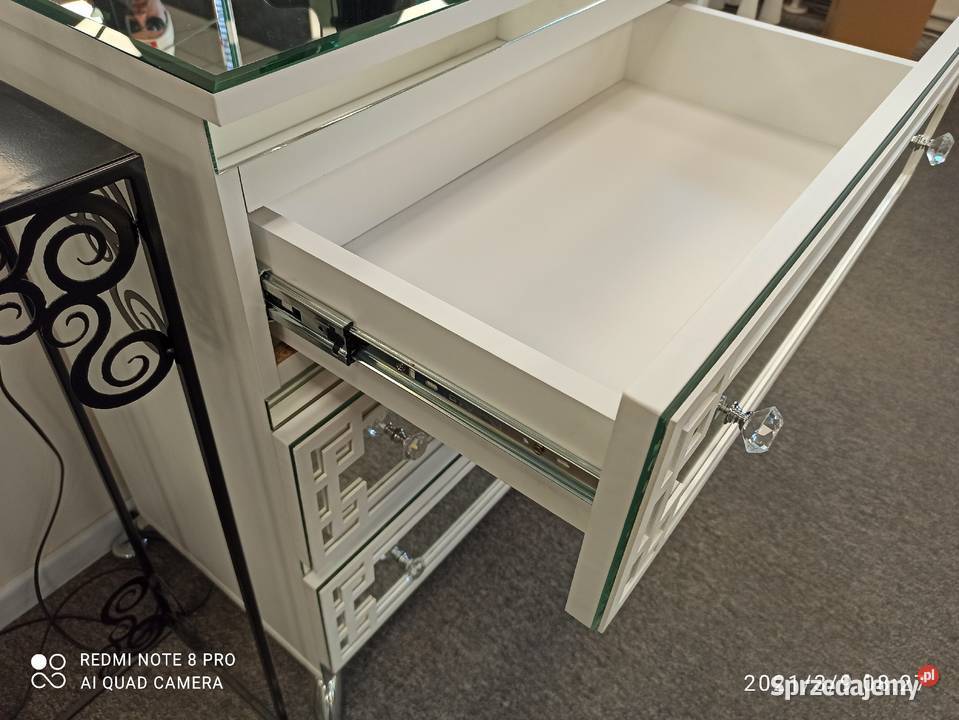 Komoda 3 szuflady Glamour lustrzana biala czarna Nowy Sącz sprzedam
