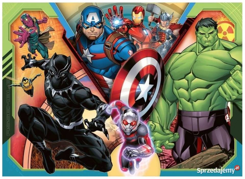 Puzzle Avengers Marvel Zestaw 4 x 100 el 36x26