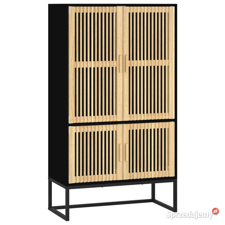 Wysoka szafka czarna 70x35x125 materiał Warszawa