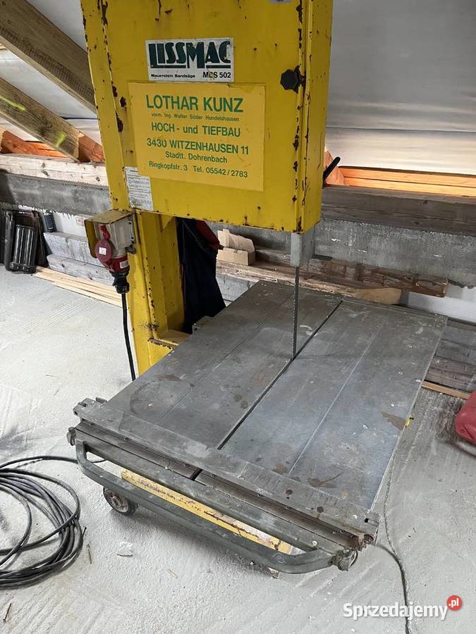 Piła taśmowa do gazobetonu porotherm Rębiszów