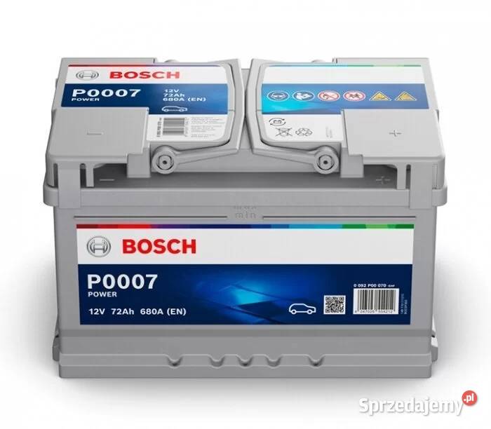 Akumulator Bosch 72Ah 680A EN P0007 PRAWY PLUS Warszawa sprzedam
