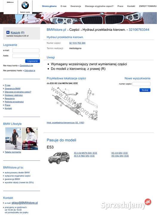 BMW X5E53 LIft Przekładnia z servotronic Gdańsk sprzedam
