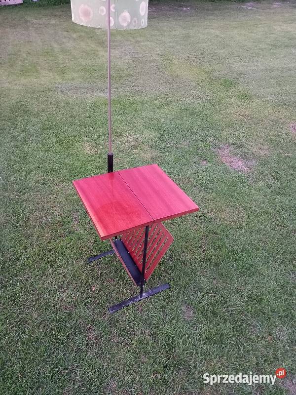 ORGINALNA lampa z PRL ze stolikiem miejscem na Andrespol sprzedam