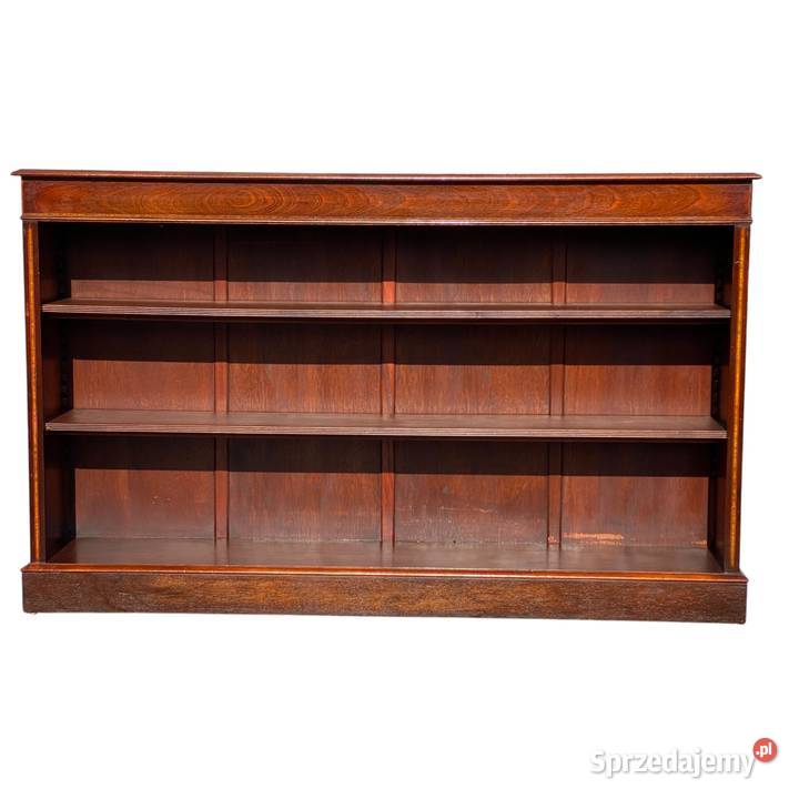 Stylowy intarsjowany regał orzech Gryfice