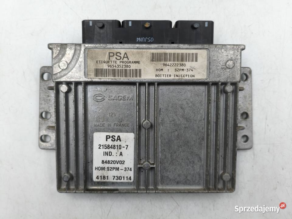 Sterownik Silnika Citroen C3 14 8v 9654352380 Wyszków