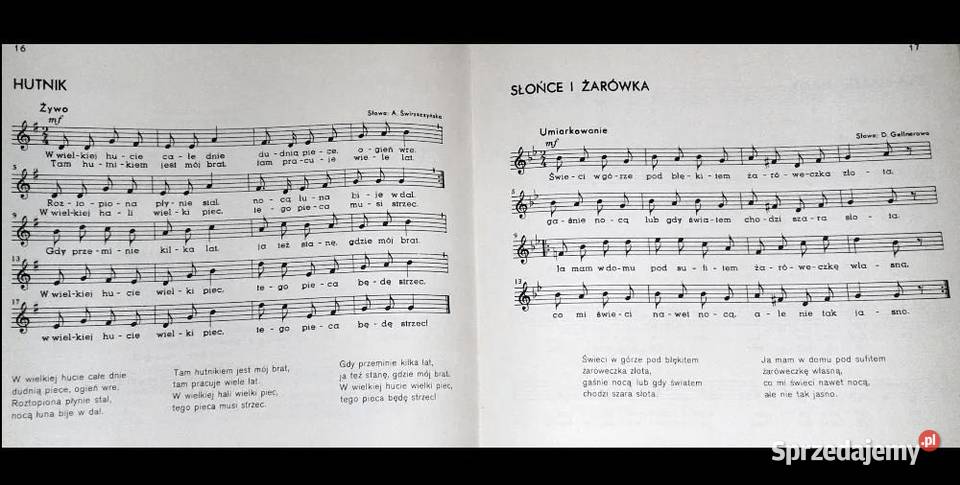 Z piosenką kraj na jeden i dwa głosy B Mikuła lubelskie Chełm sprzedam