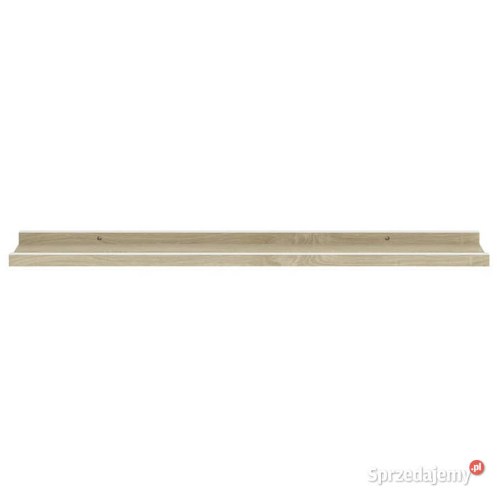 Półki ścienne 2 biel i dąb sonoma 80x9x3 Warszawa