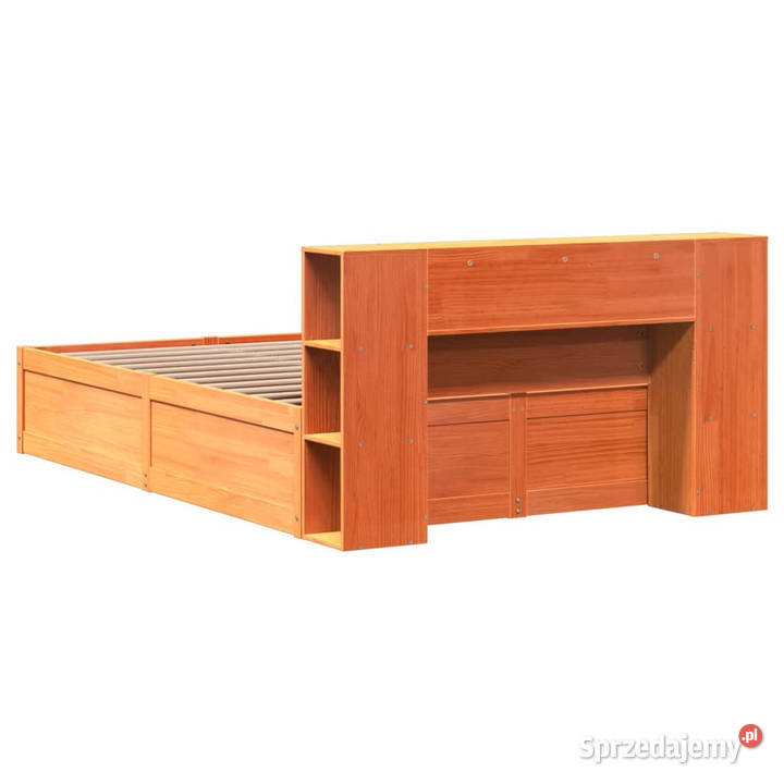 Rama łóżka bez materaca woskowy brąz 120x200