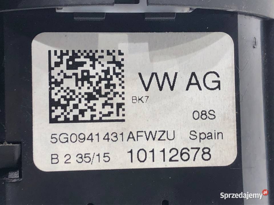 WŁĄCZNIK ŚWIATEŁ VW POLO V 5G0941431AF PRZYCISK sprzedam