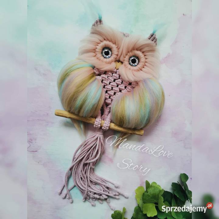 Sowa Makrama ręcznie robiona dolnośląskie Oława