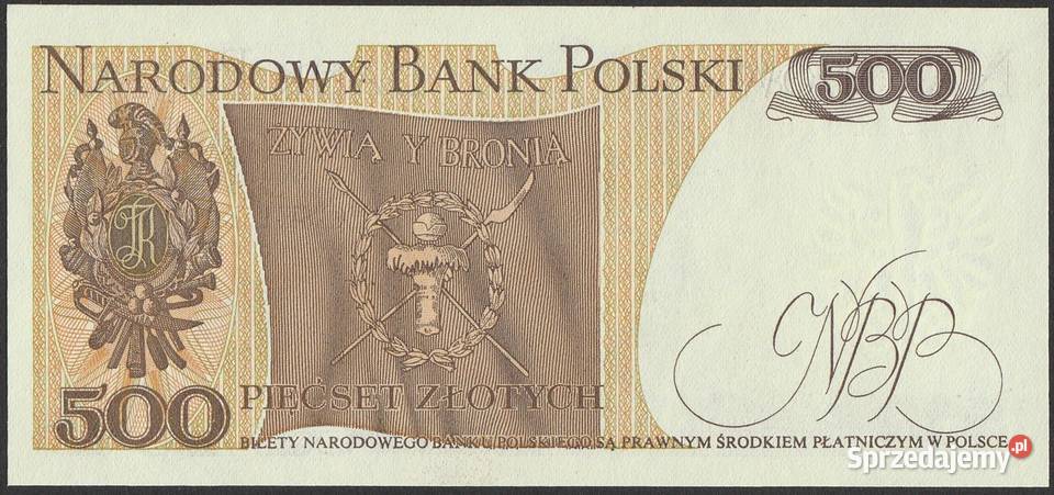POLSKA 500 ZŁOTYCH 1982 KOŚCIUSZKO XX STAN Numizmatyka Łódź