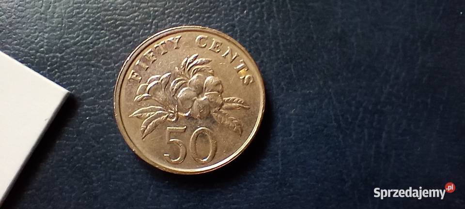 Stare monety 50 cent 1997 Singapur Numizmatyka podkarpackie Lesko
