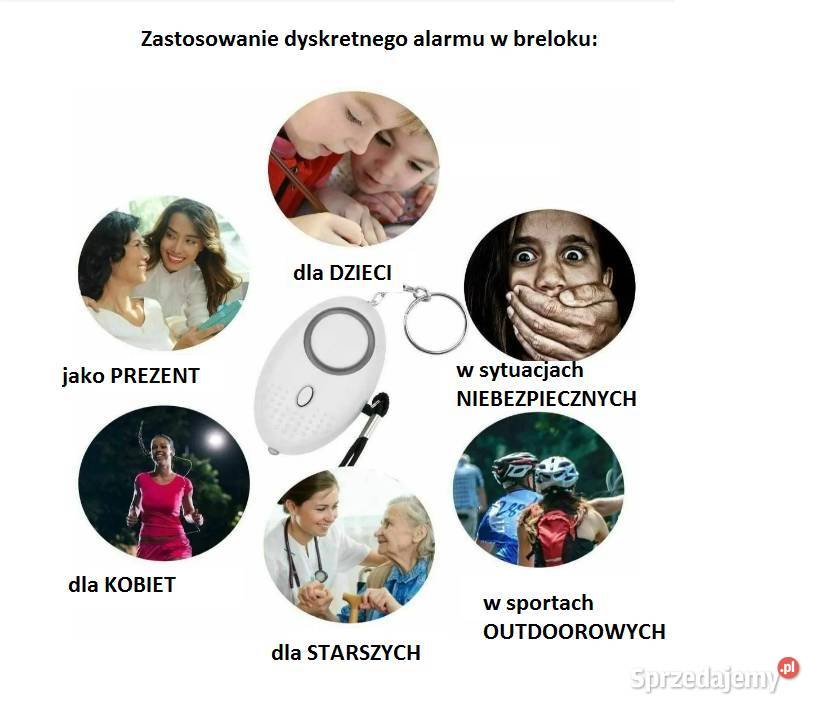 KIESZONKOWY BRELOK OSOBISTY SAMOOBRONA ALARM Nowy Sącz