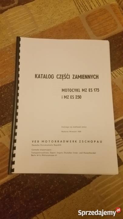 MZ ES 175 ES 250 Katalog części zamiennych JASKÓŁKA
