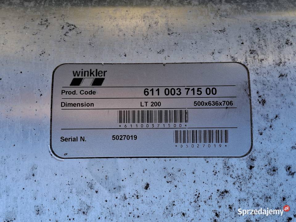 WINKLER ZBIORNIK OLEJU 200L HYDRAULIKA
