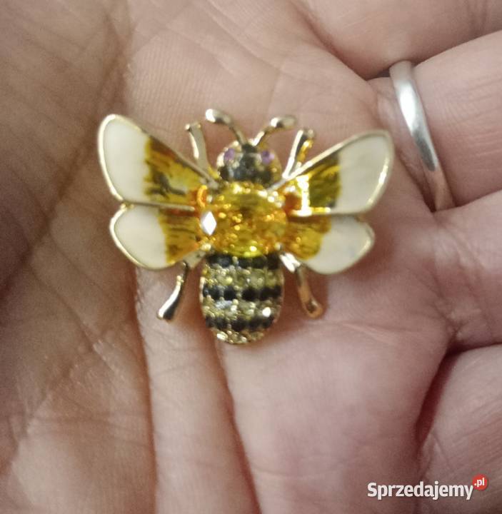 Śliczna broszka lśniąca pszczola Białystok