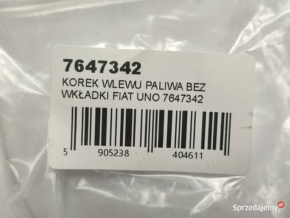 KOREK WLEWU PALIWA BEZ WKŁADKI FIAT UNO 19891995 sprzedam
