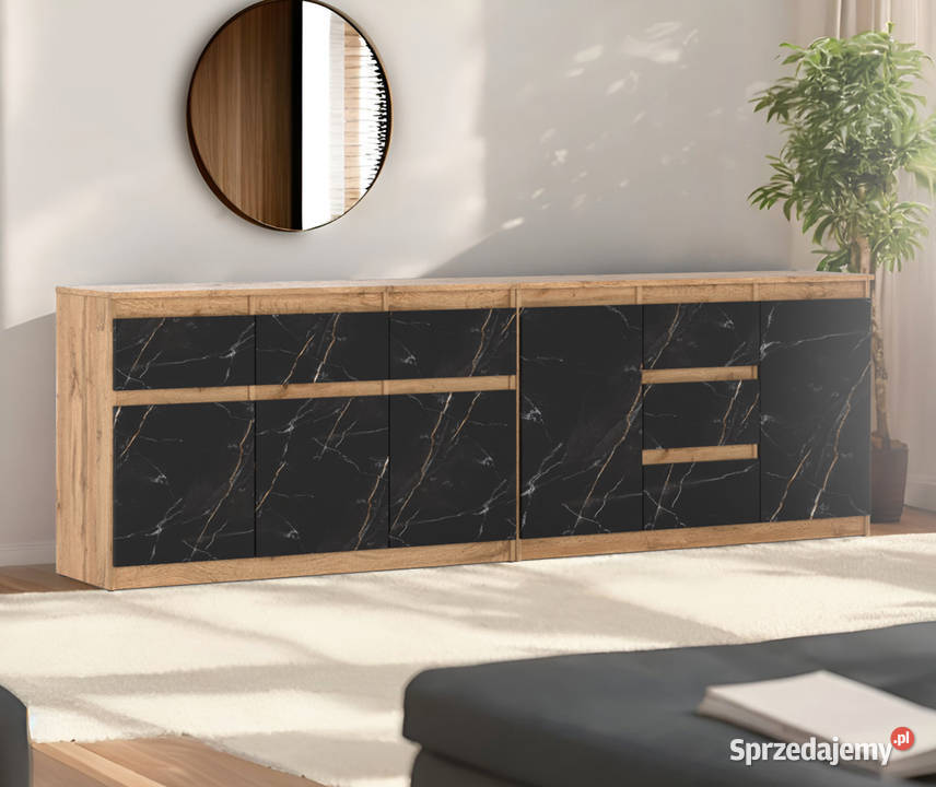 Komoda Nowoczesna Szafka Do Salonu 6 Szuflad 240 35cm Elbląg