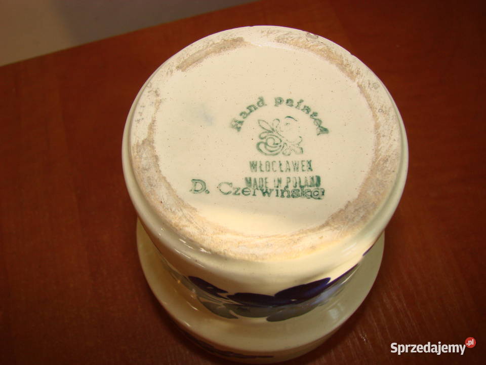 Włocławek fajansowy kubek Pruszcz Gdański