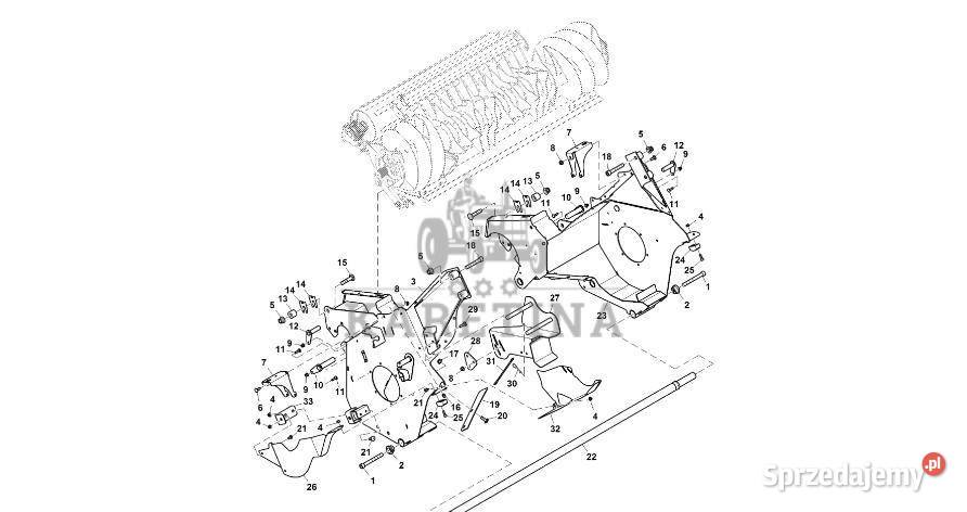 John Deere 960 Uchwyt DC213686 Podbieracz Pozostałe Jastrzębniki