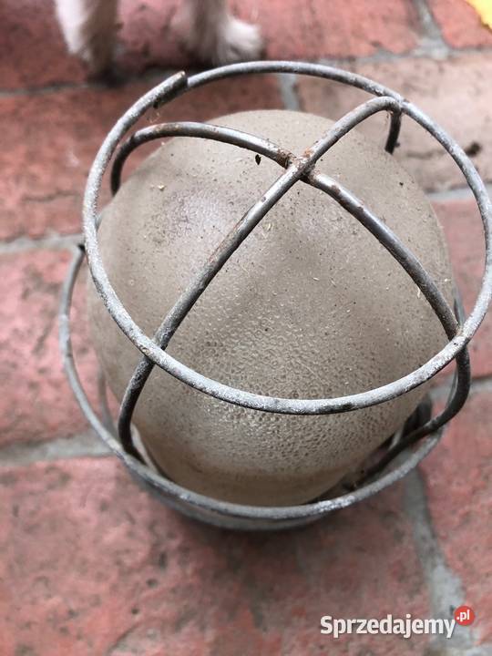 Lampa lofty PRL porcelanowa szklana garażowa do Lampy wiszące Poznań