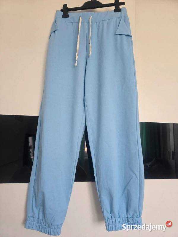 Spodnie masełko charemki baby blue one size Krapkowice sprzedam