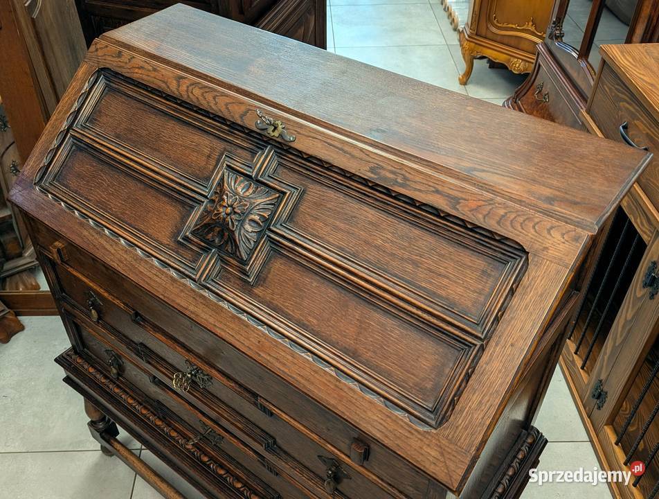 piękny dębowy sekretarzyksklep Dąbrowa Górnicza sprzedam