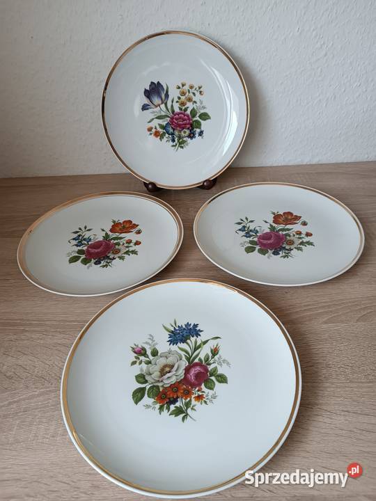 Talerze dekoracyjne porcelana funstenberg Gorlice