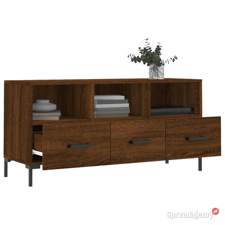 Szafka pod TV brązowy dąb 102x36x50 WM829043